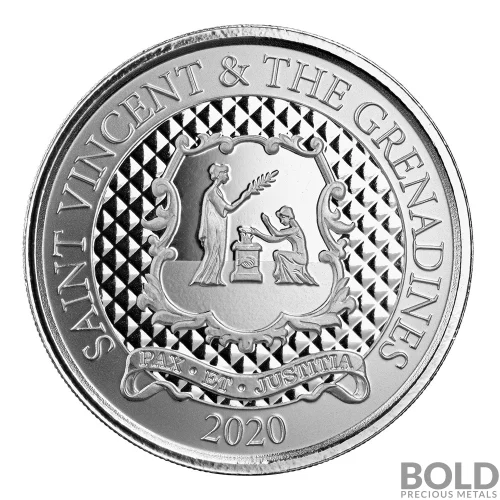 2020 EC8 St Vincent Grenadines Coat of Arms 1 oz Silver BU