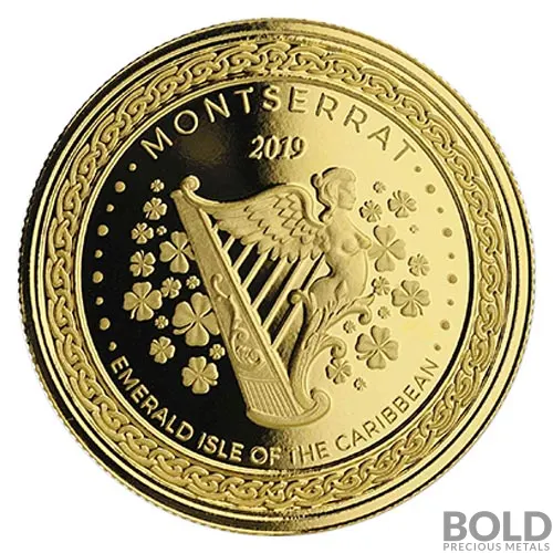 2019 EC8 Montserrat Emerald Isle 1 oz Gold BU
