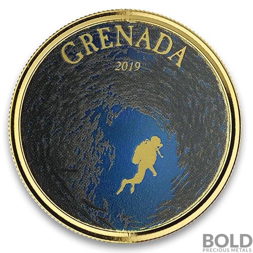 2019 EC8 Grenada: Diving Paradise 1 oz Gold Proof (Colored)