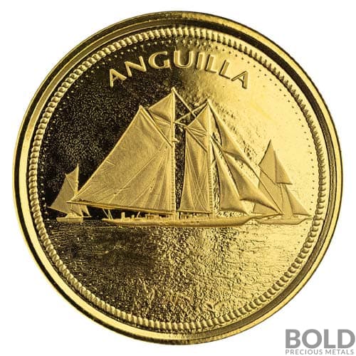 2021 1 oz EC8 Anguilla: Sailboat Gold Coin (BU)