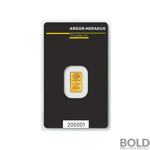 1 Gram Argor-Heraeus Gold Bar