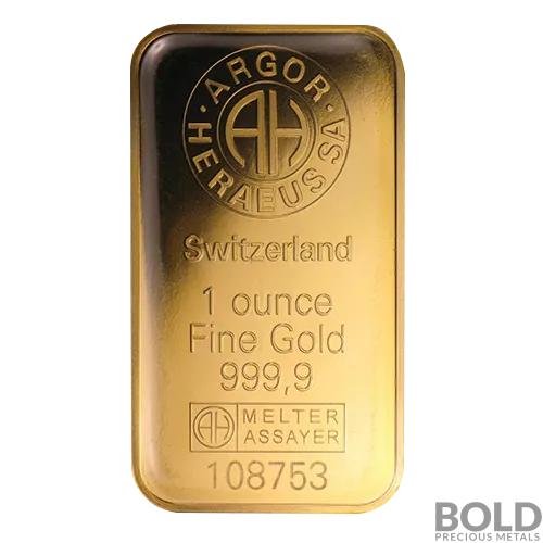 1 oz Argor-Heraeus Gold Bar