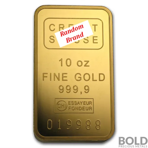 10 oz LBMA Eligible Assorted Brand Gold Bar