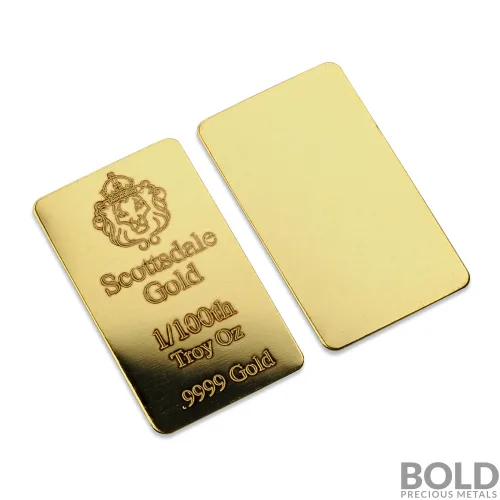 1/100 oz Scottsdale Mint Gold Bar