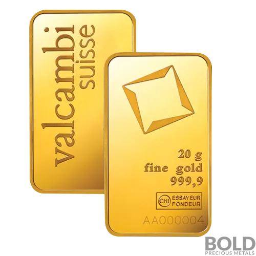 20 Gram Valcambi Gold Bar