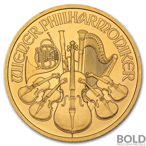 1 oz Austrian Gold Philharmonic Coin (Random Year)