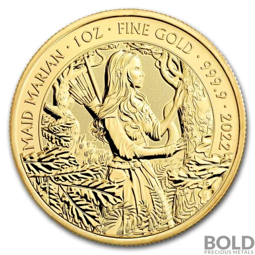 2022 Great Britain Myths & Legends Maid Marian 1 oz Gold BU