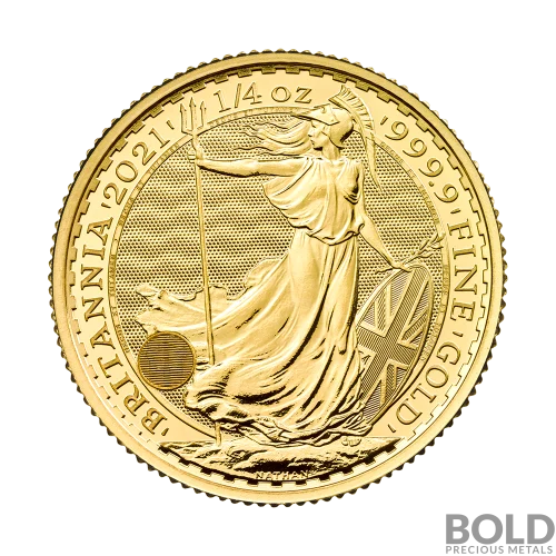 2021 Gold Great Britain Britannia - 1/4 oz