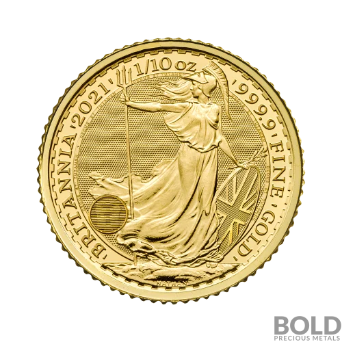 2021 Gold Great Britain Britannia - 1/10 oz