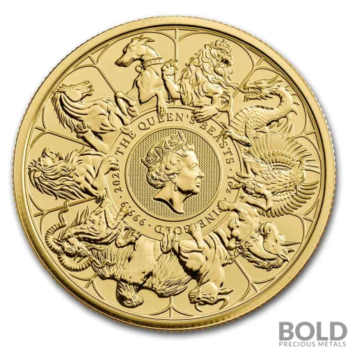 2021 Britain Queen's Beasts Completer 1 oz Gold BU