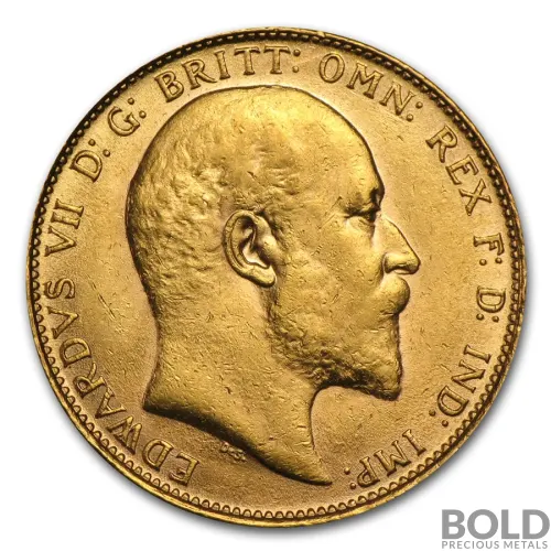 English Sovereign King Edward VII Gold Coin