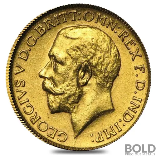 English Sovereign King George V Gold Coin