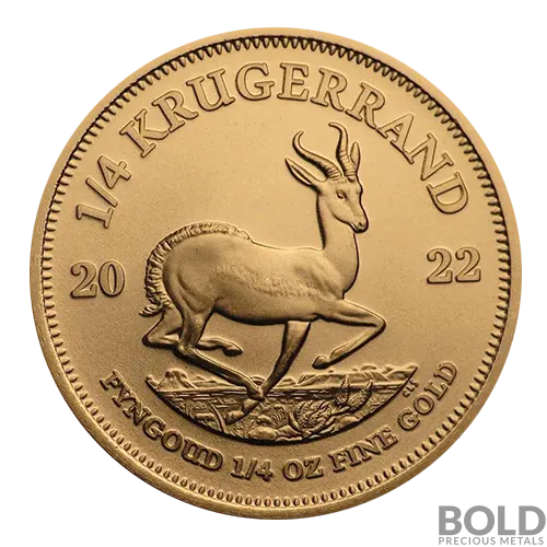 2022 Gold South Africa Krugerrand - 1/4 oz