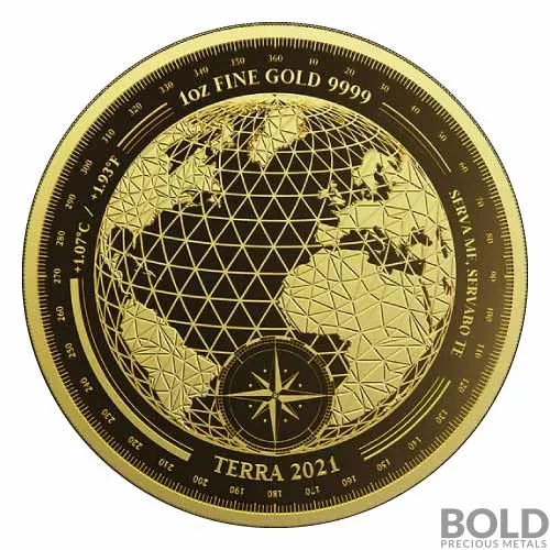 2021 1 oz Tokelau Terra Gold Coin (Prooflike)