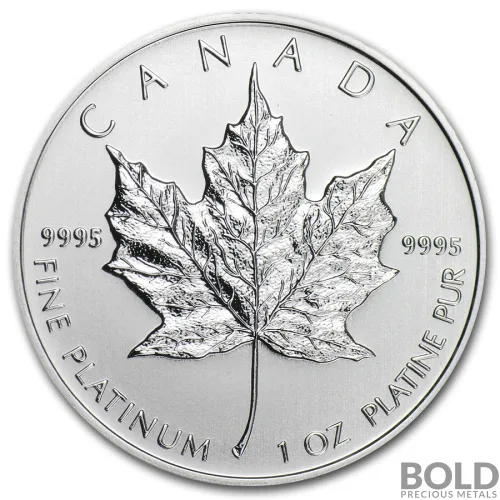 1 oz Canadian Platinum Maple Leaf Coin (Random Year)