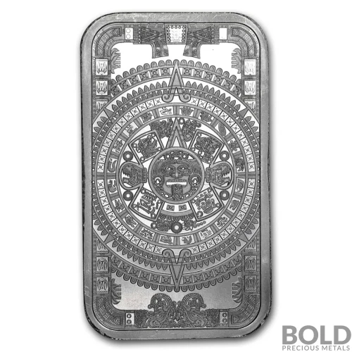 1 oz Aztec Calendar Silver Bar