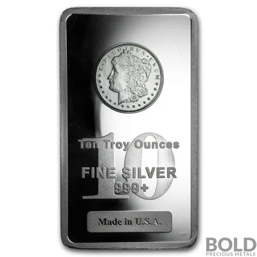 10 oz Morgan Silver Bar