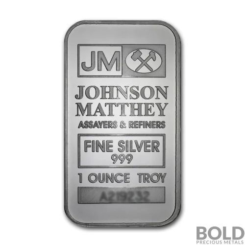 1 oz Johnson Matthey Silver Bar