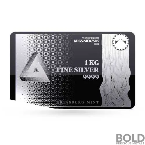 1 Kilo Pressburg Triangle Silver Bar