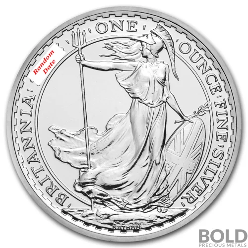 1 oz British Silver Britannia Coin (Random Year)