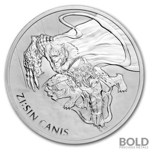 2018 1 oz South Korean ZI:SIN Canis Silver Coin (BU)