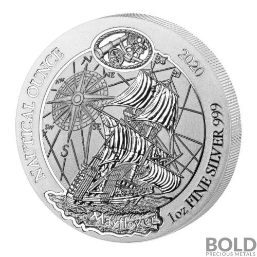 2020 Rwanda Nautical Ounce Mayflower 1 oz Silver BU