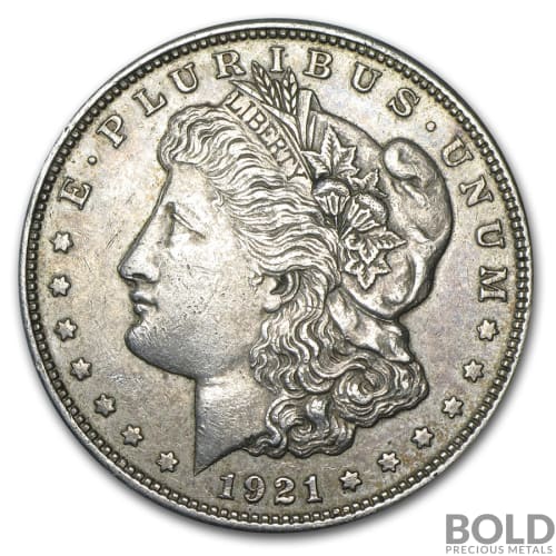 1921 Morgan Silver Dollar Coin (VG)