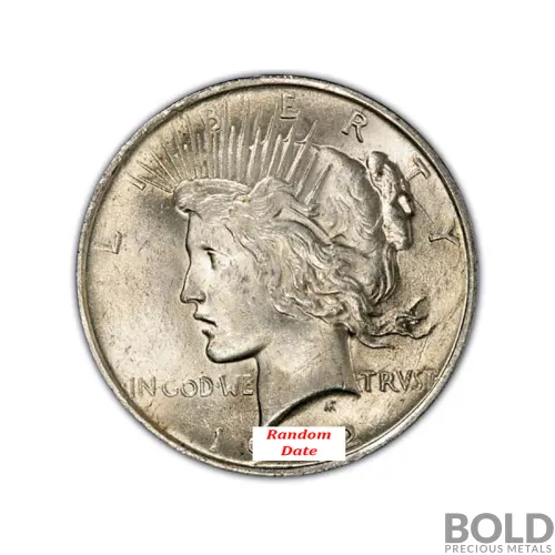 Peace Silver Dollar Coin (Random Year, AU)