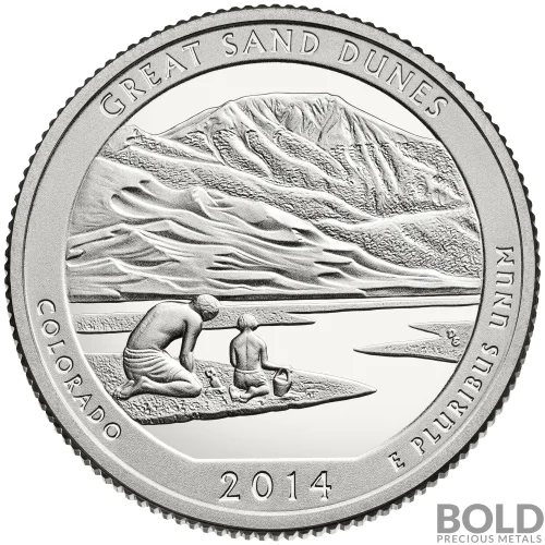 2014-S ATB GREAT SAND DUNES Silver Quarter (Proof)