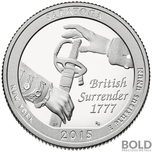 2015 S Saratoga America The Beautiful Silver Quarter (Proof)