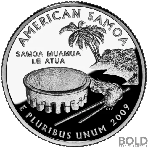 2009-S Territories AMERICAN SAMOA Silver Quarter (Proof)