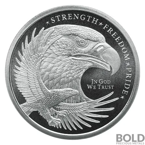 1/4 oz Golden State Mint Eagle Silver Round