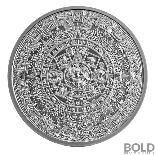 2 oz Aztec Calendar Silver Round
