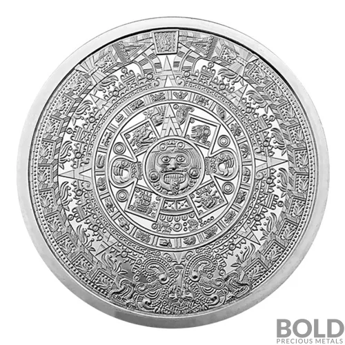 5 oz Aztec Calendar Silver Round