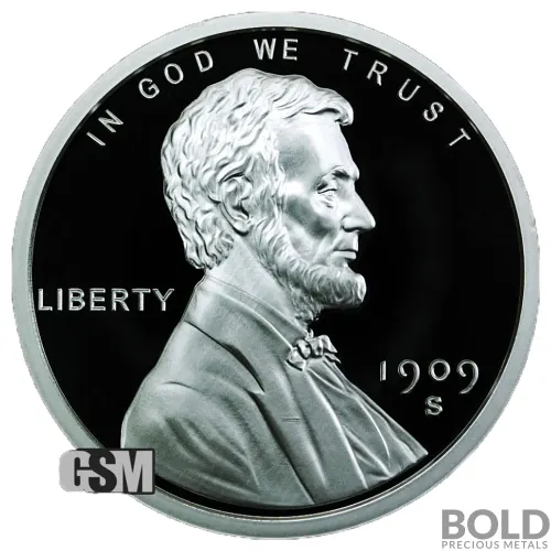 2 oz Lincoln Wheat Cent Silver Round