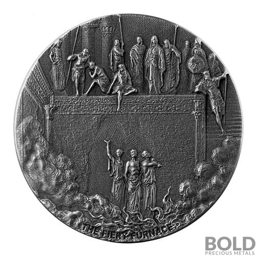 2020 2 oz Scottsdale Biblical Series The Fiery Furnace Silver Coin
