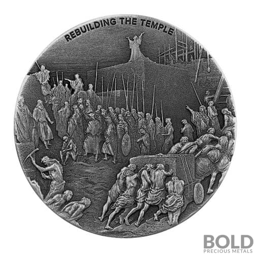 2021 2 oz Scottsdale Biblical Series Rebuilding the Temple Silver Coin