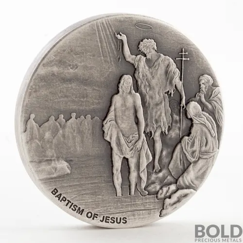 2017 Silver 2 oz Scottsdale Biblical Series - Baptism of Jesus
