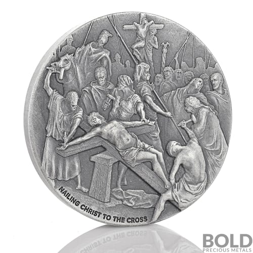 2017 Silver 2 oz Scottsdale Biblical Series - Nailing Christ to the Cross