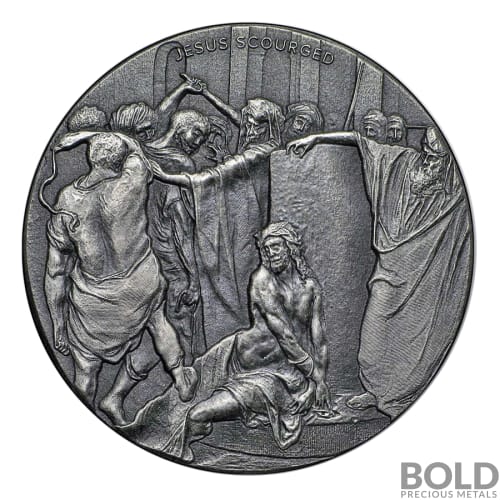 2018 2 oz Scottsdale Biblical Series Jesus Scourged Silver Coin