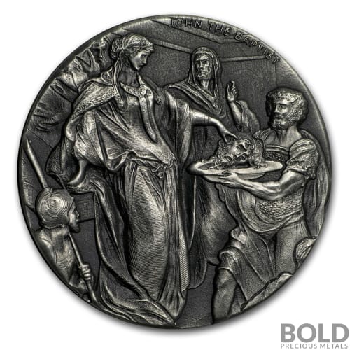 2018 2 oz Scottsdale Biblical Series John the Baptist Silver Coin