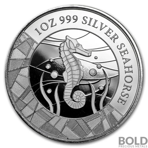 2018 1 oz Silver Samoa Seahorse Silver Coin (BU)