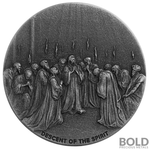 2022 2 oz Fiji Descent of the Spirit Biblical Series Silver Coin