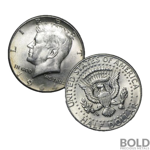 90% Silver $0.50 FV Kennedy Half Dollars Circulated | BOLD 