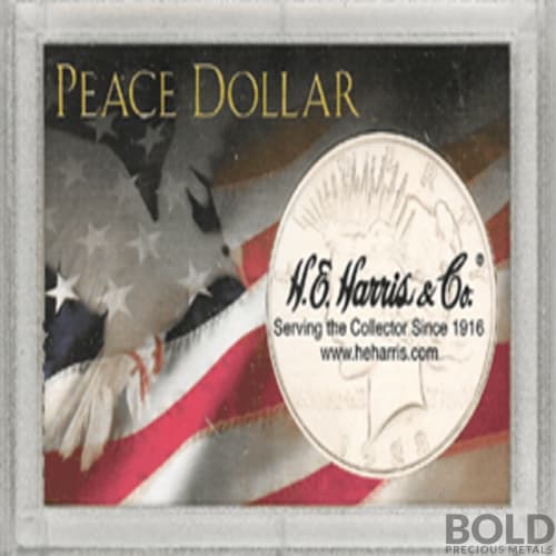 Snaplock HE Harris & Co: Peace Dollar Frosty Case