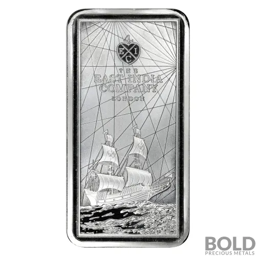 2023 10 oz St. Helena East India Company Silver Bar