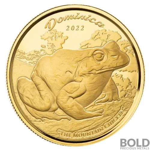 Buy 2022 EC8 Dominica Mountain Chicken 1 oz Gold Coin | BOLD