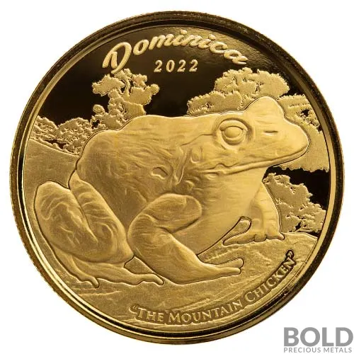Buy 2022 EC8 Dominica Mountain Chicken 1 oz Gold Coin | BOLD