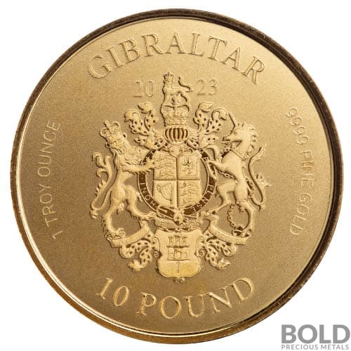 2023 Gold 1 oz Gibraltar Lady Justice Proof Coin