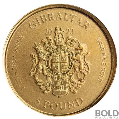 2023 Gold 1/10 oz Gibraltar Lady Justice Proof Coin